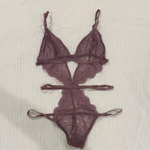Purple Lace Teddy
